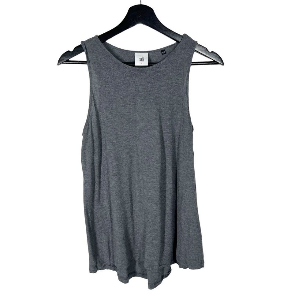 CAbi Sway Grey Sleeveless Top Medium